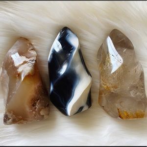 Crystal Flame - Flower Agate, Fire Quartz